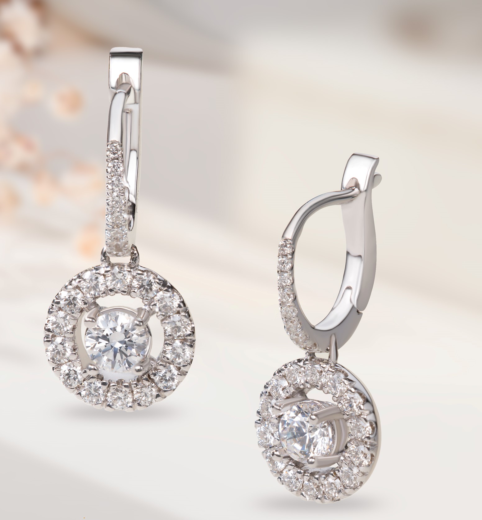 Bông tai vàng trắng Bông tai Drop earing 5